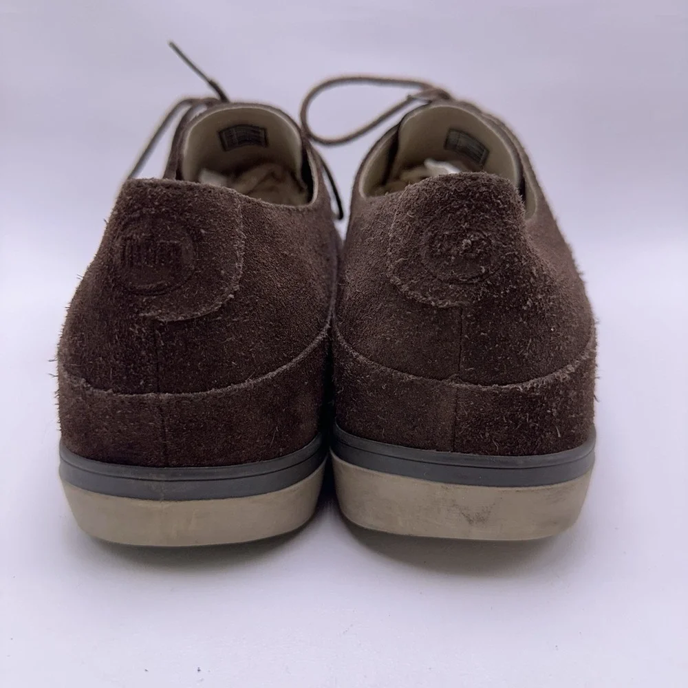 FitFlop Lewis Mens US 11 EU 44 Oxford Sneaker Hybrid Shoes Brown Suede